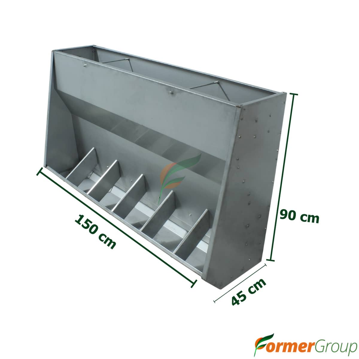 Comedero Automático para Cerdos 6 Puestos Acero Inoxidable