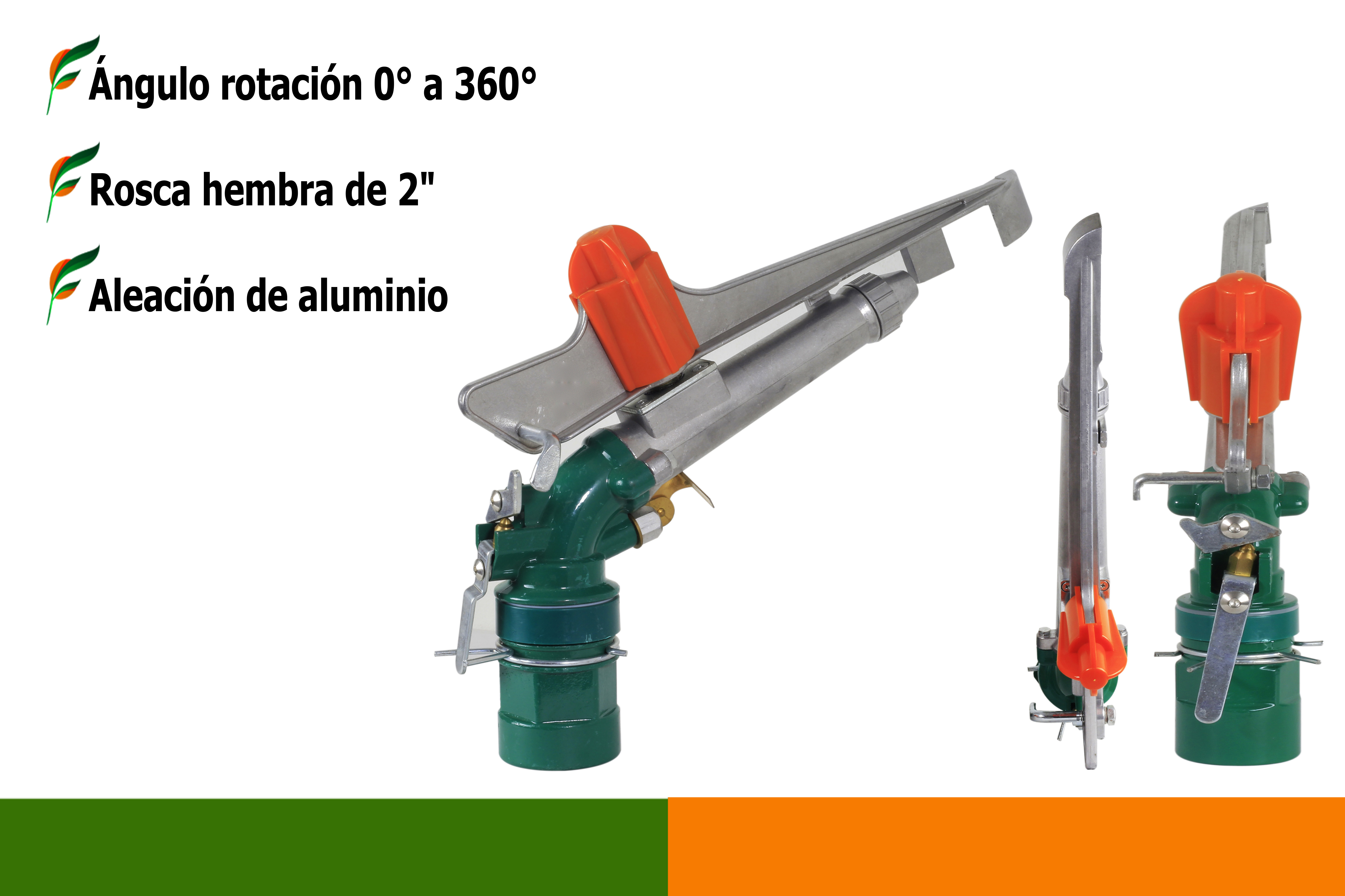 Aspersor cañón con rotación de 360° - PY40