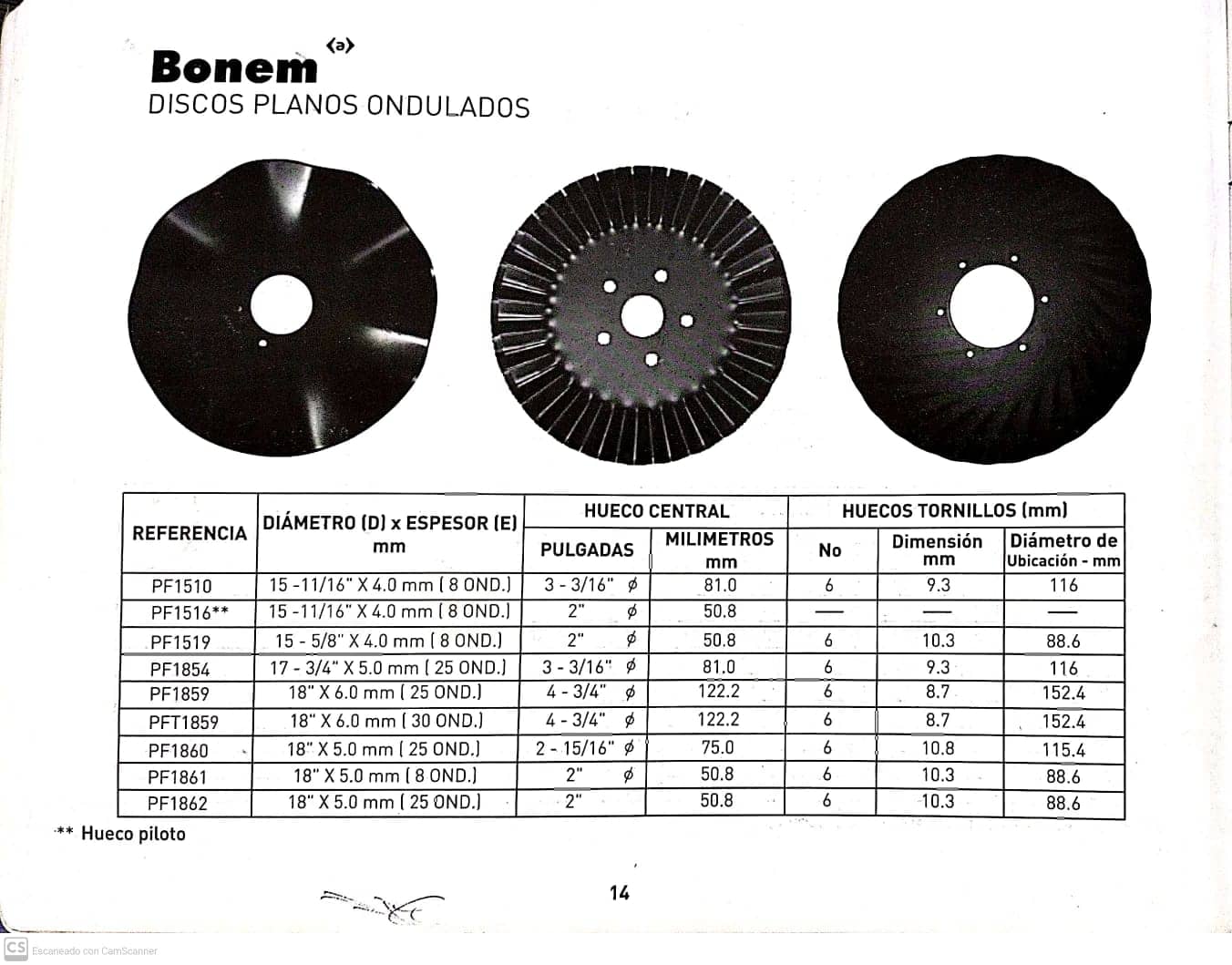 Discos planos ondulados