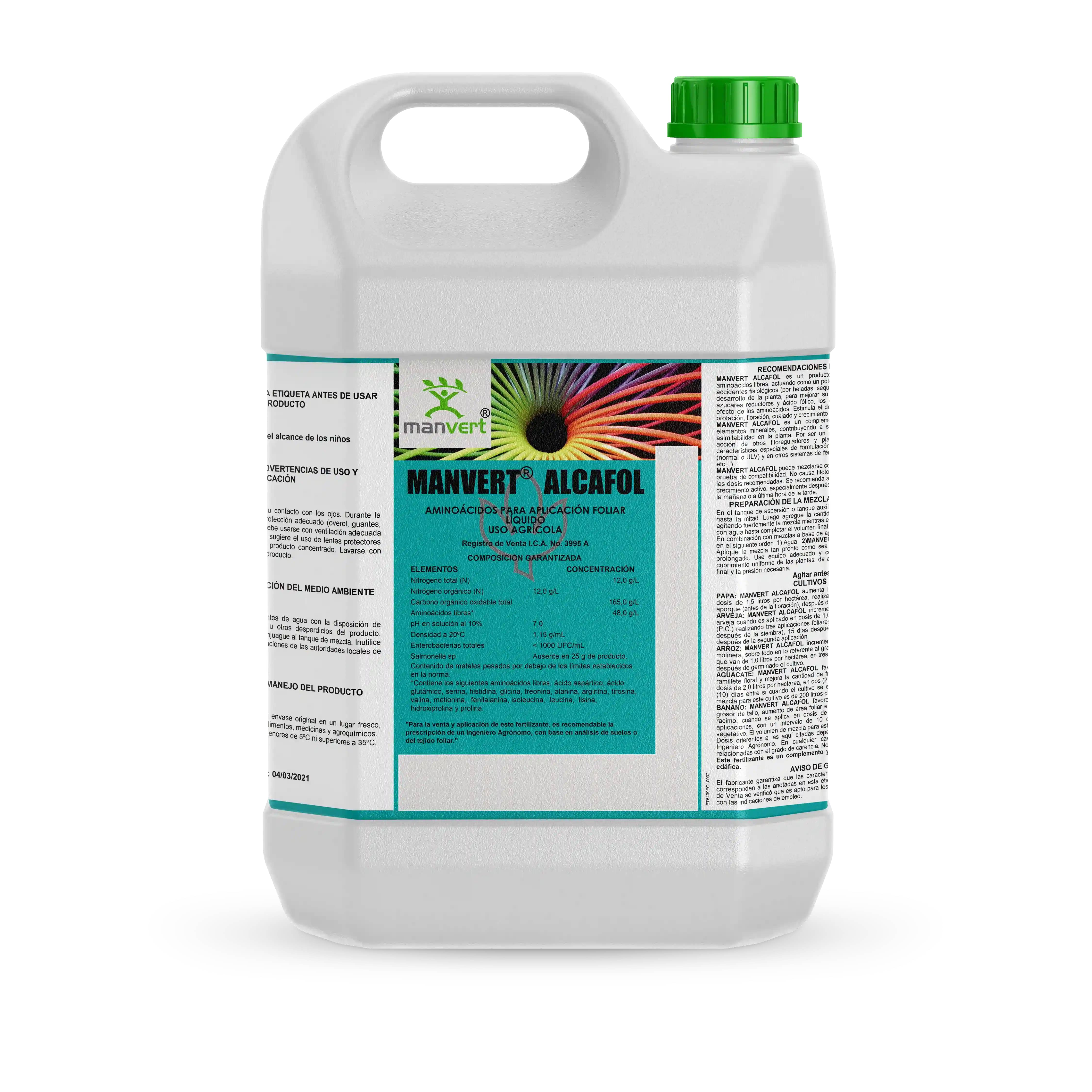 Manvert Alcafol Bioestimulante Orgánico | Brotes y Frutos