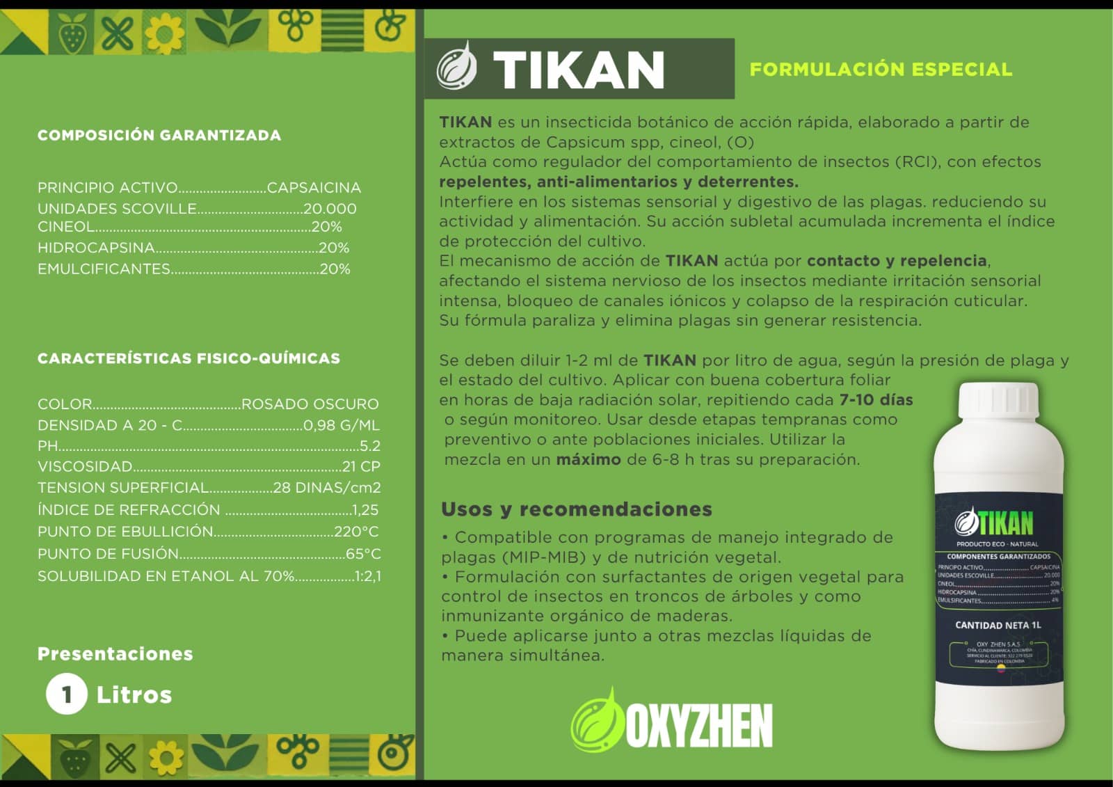TIKAN  1L – Oxy Zhen |Insecticida Orgánico