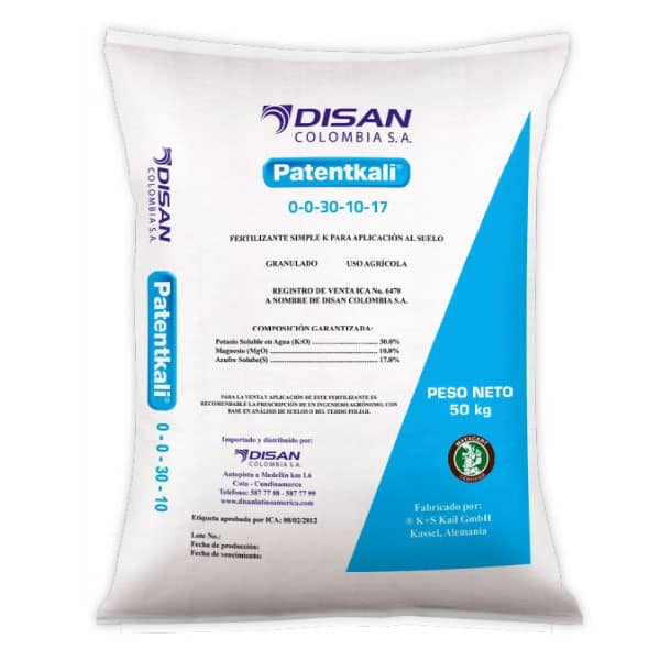 Fertilizante Patentkali 0-0-30-10-17 - 50kg