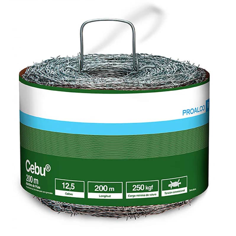 Alambre de Púas Cebu 12.5 x 200 Mts | Alta Resistencia