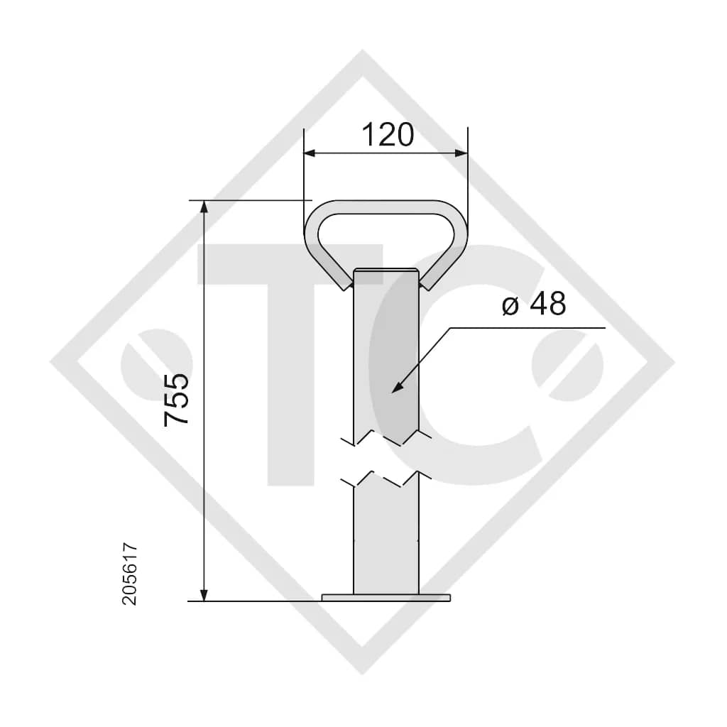 Pata rígida 200kg: soporte estable y duradero