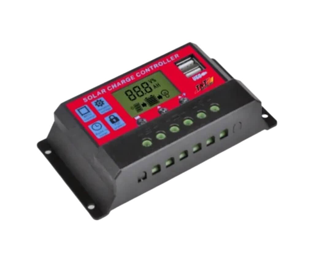 Regulador de Carga Solar PWM 10A 12/24V Automático