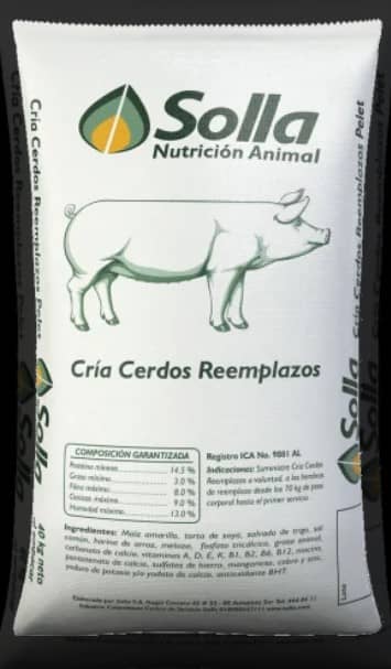 Alimento Cría cerdos Reemplazo x 40 Kg