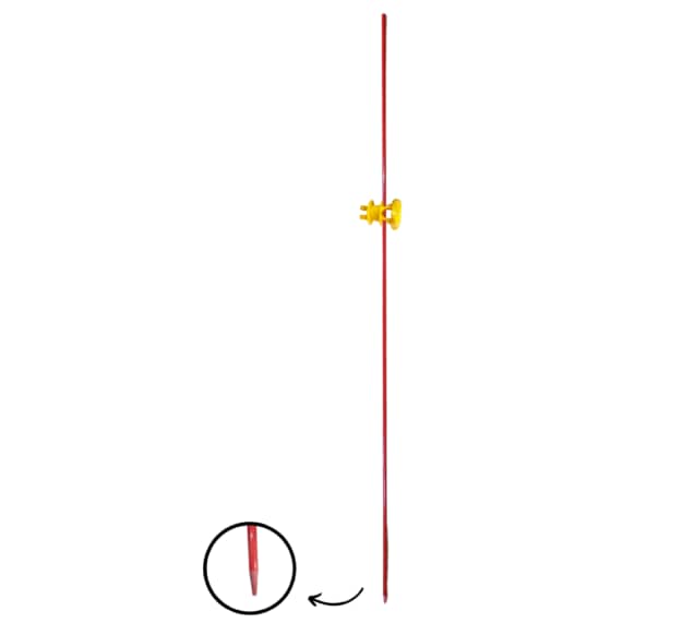 Varilla Fibra de Vidrio 150 cm con Aislador Cinta/Cordón