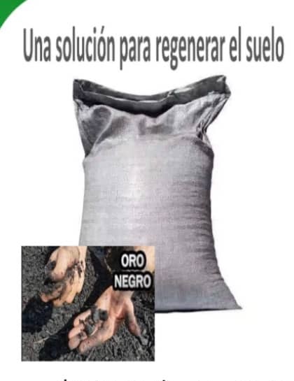 Regenerador de Suelos Biochar de arroz x 15 Kg