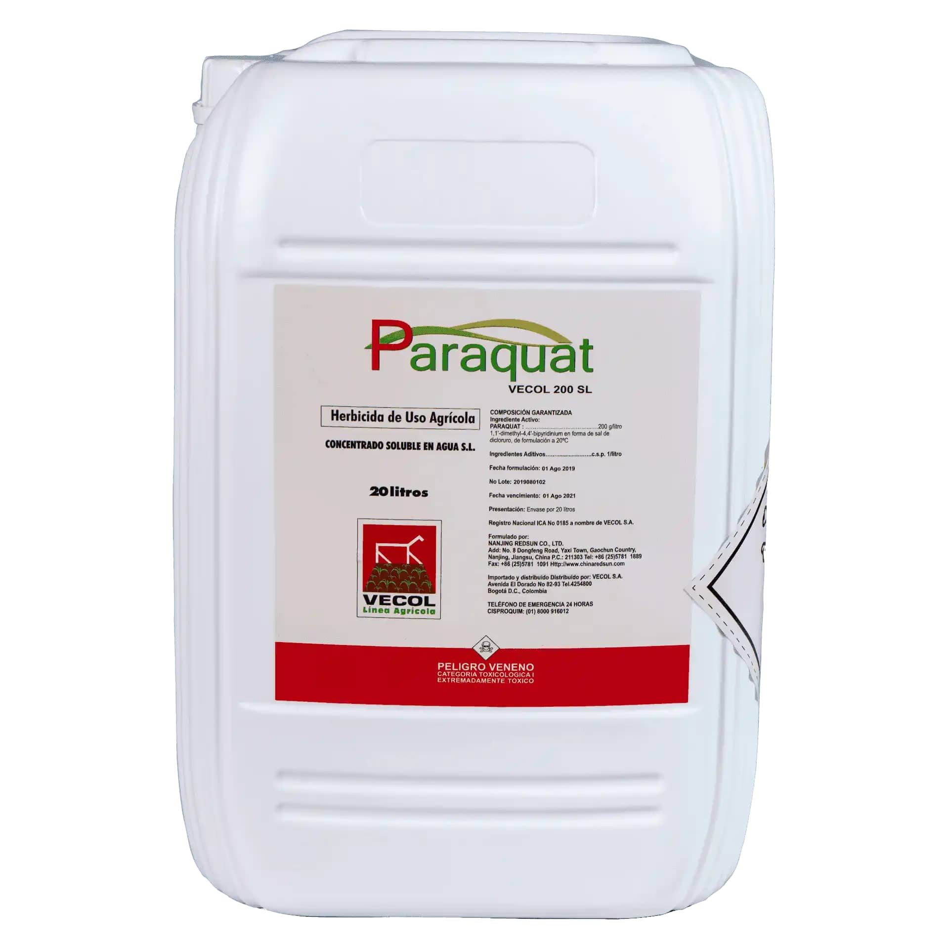 Herbicida Paraquat Vecol 200 SL x 4kg