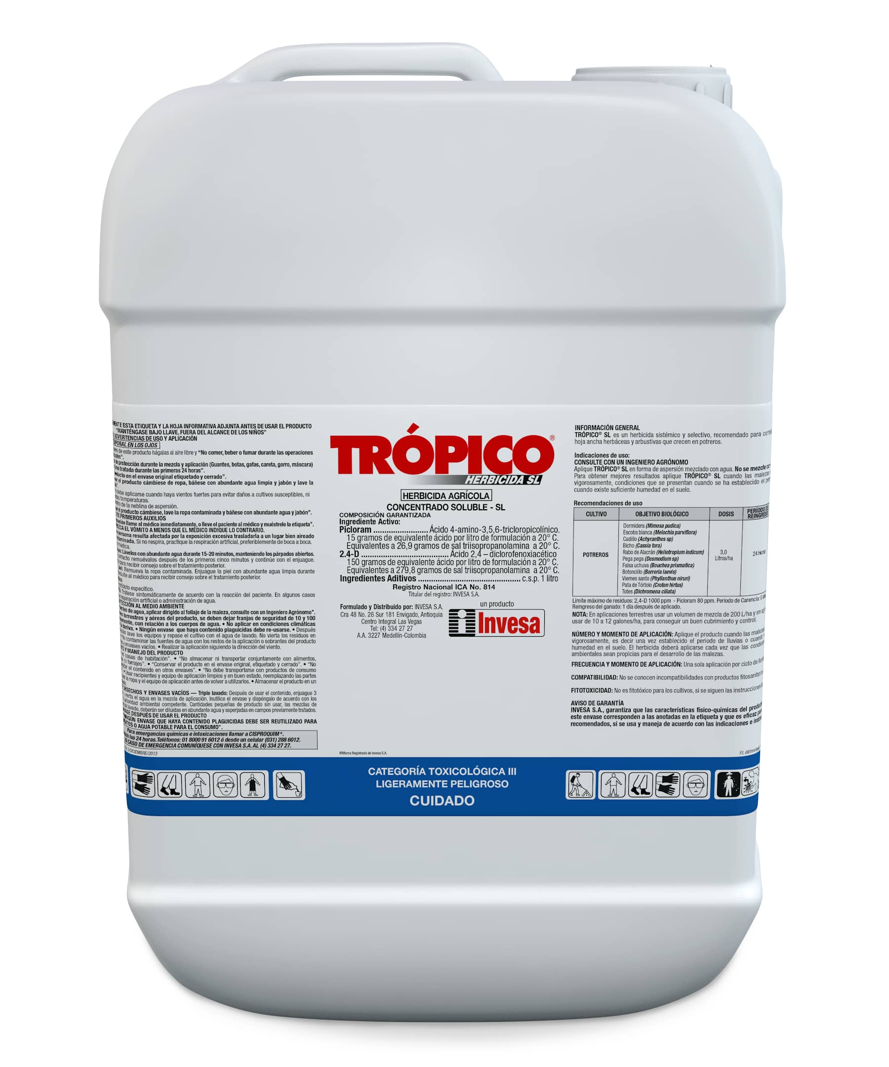 Herbicida sistémico y selectivo Tropico X 20 Litro