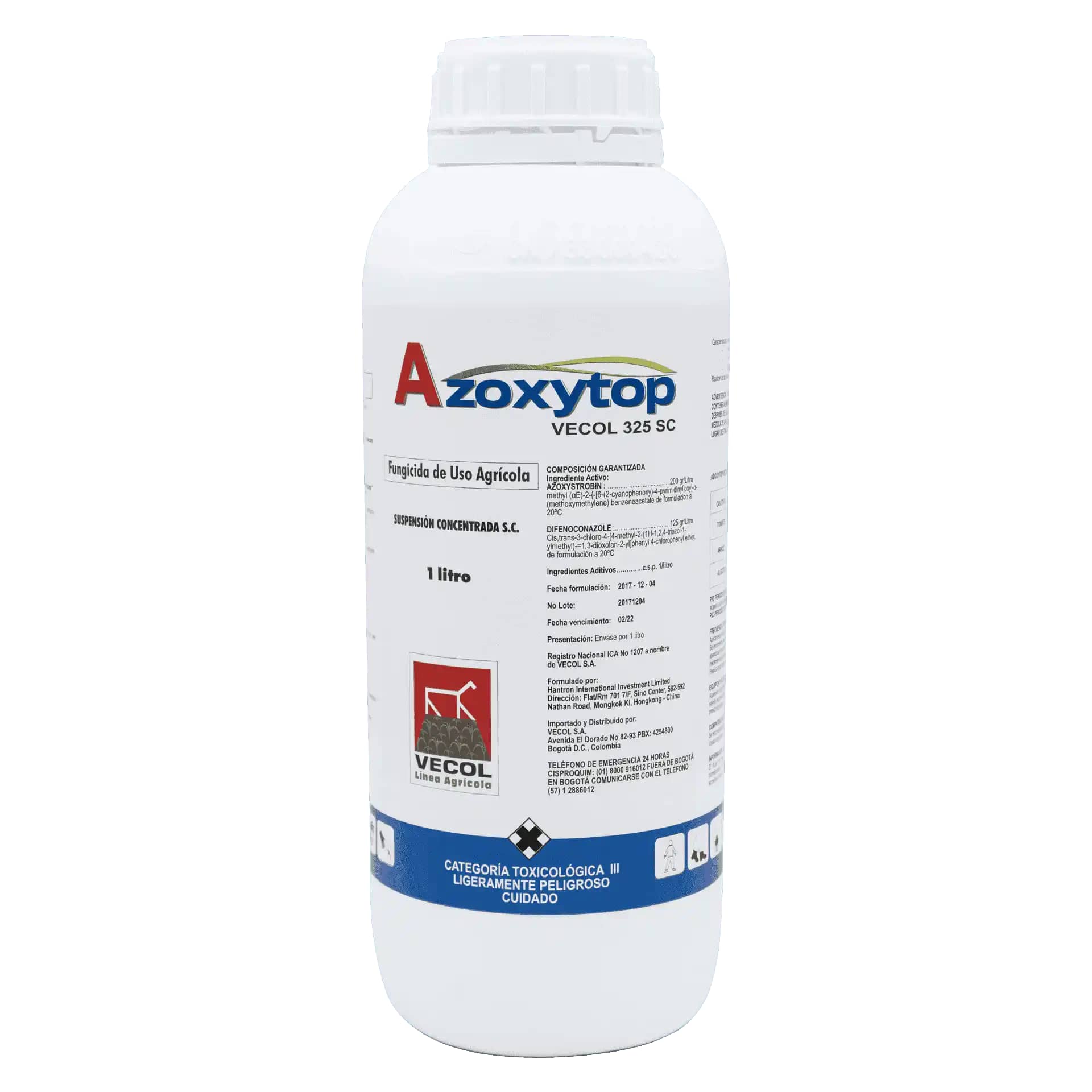 Fungicida Azoxytop Vecol 325 SC x 4 Lt