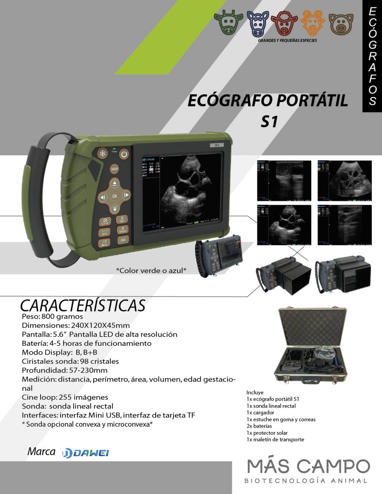 Ecógrafo Portátil DAWEI  S1