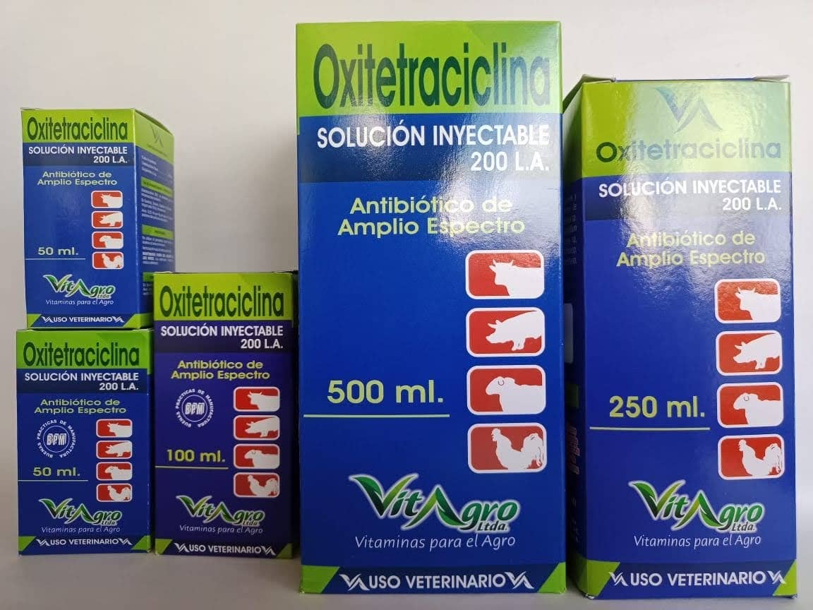 Antibiótico Oxitetraciclina 200L.A x 500 Ml