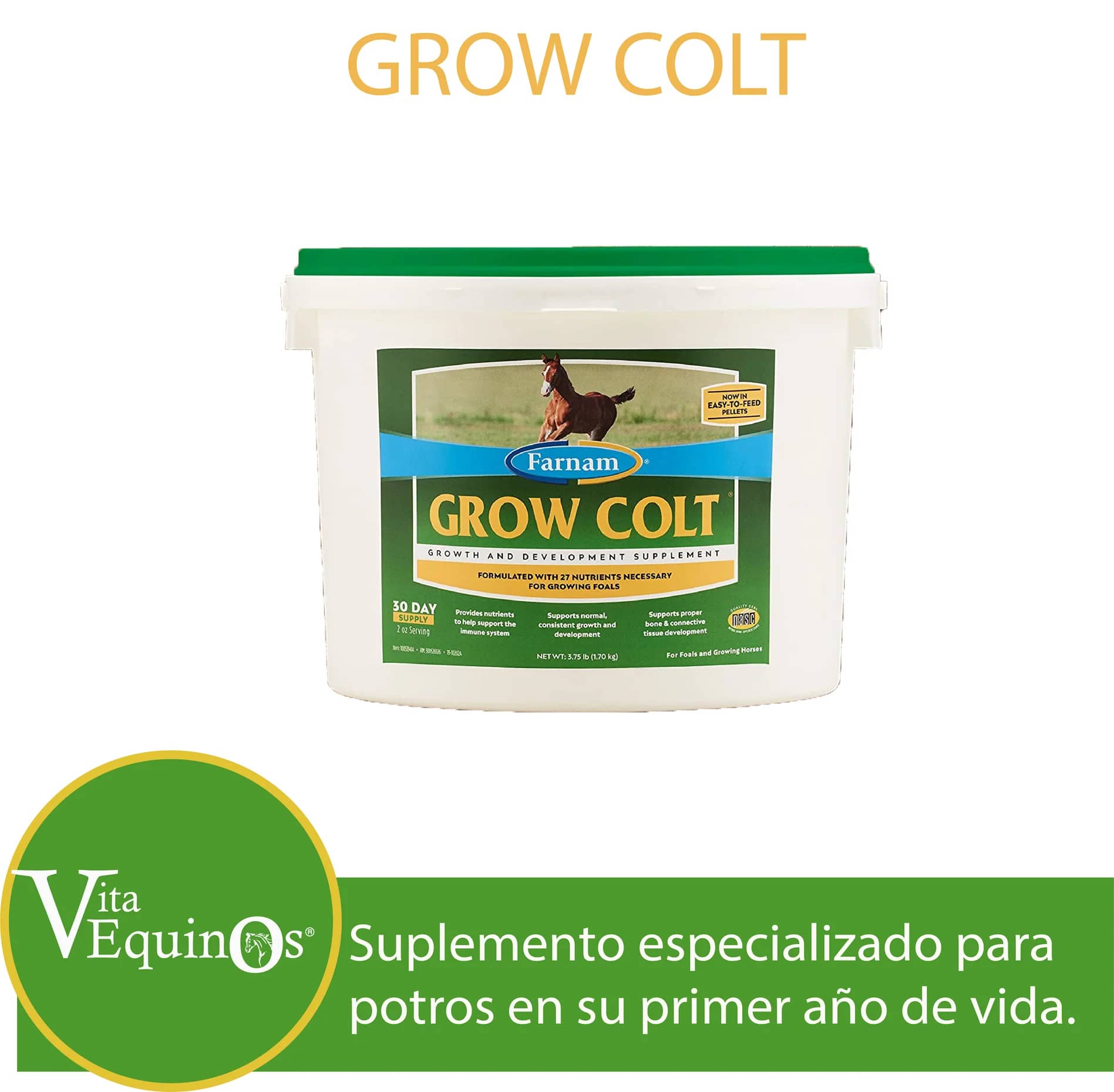 GROW COLT – Vitaminas y minerales para potros en desarrollo