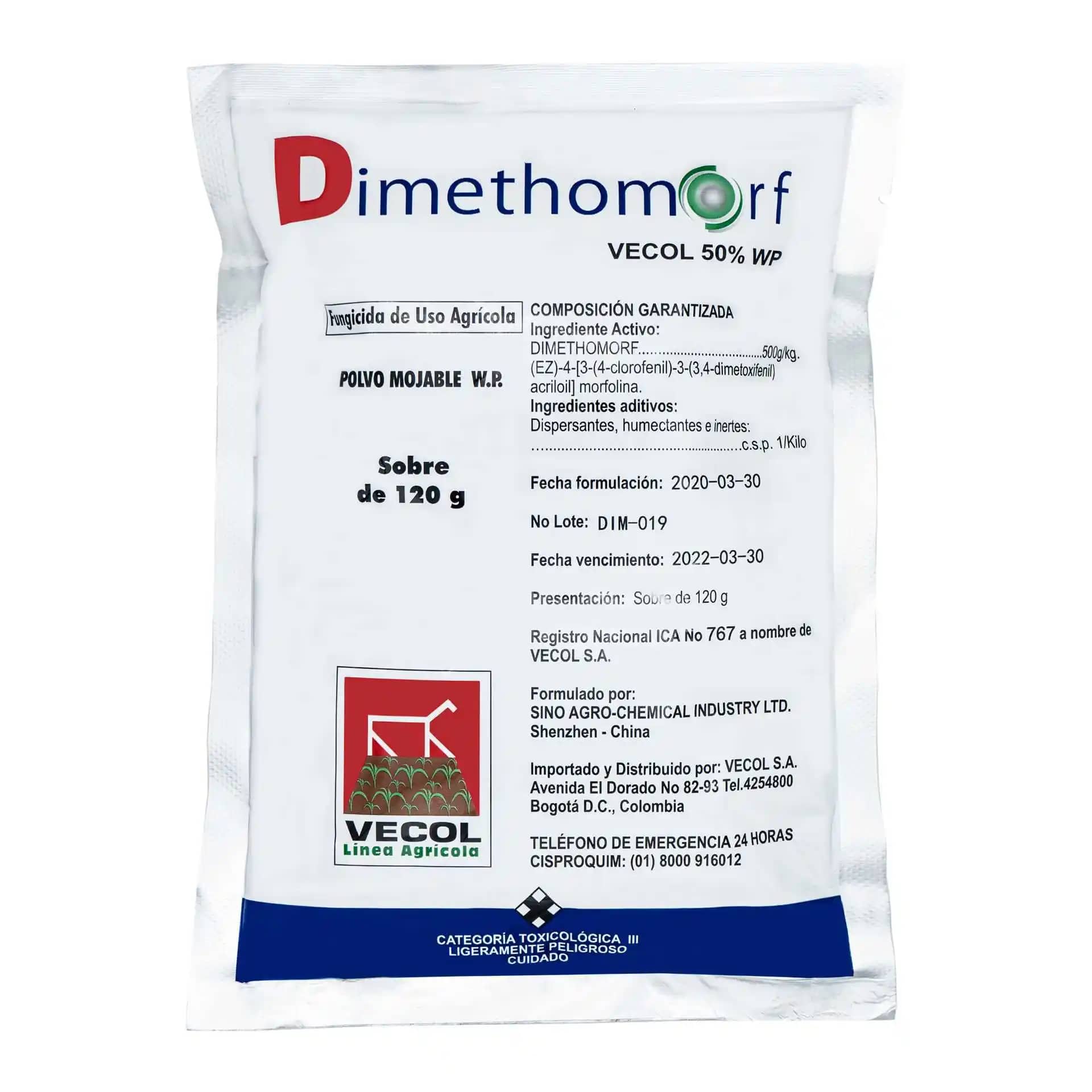 Fungicida Dimethomorf Vecol 50% WP x 1 Kg