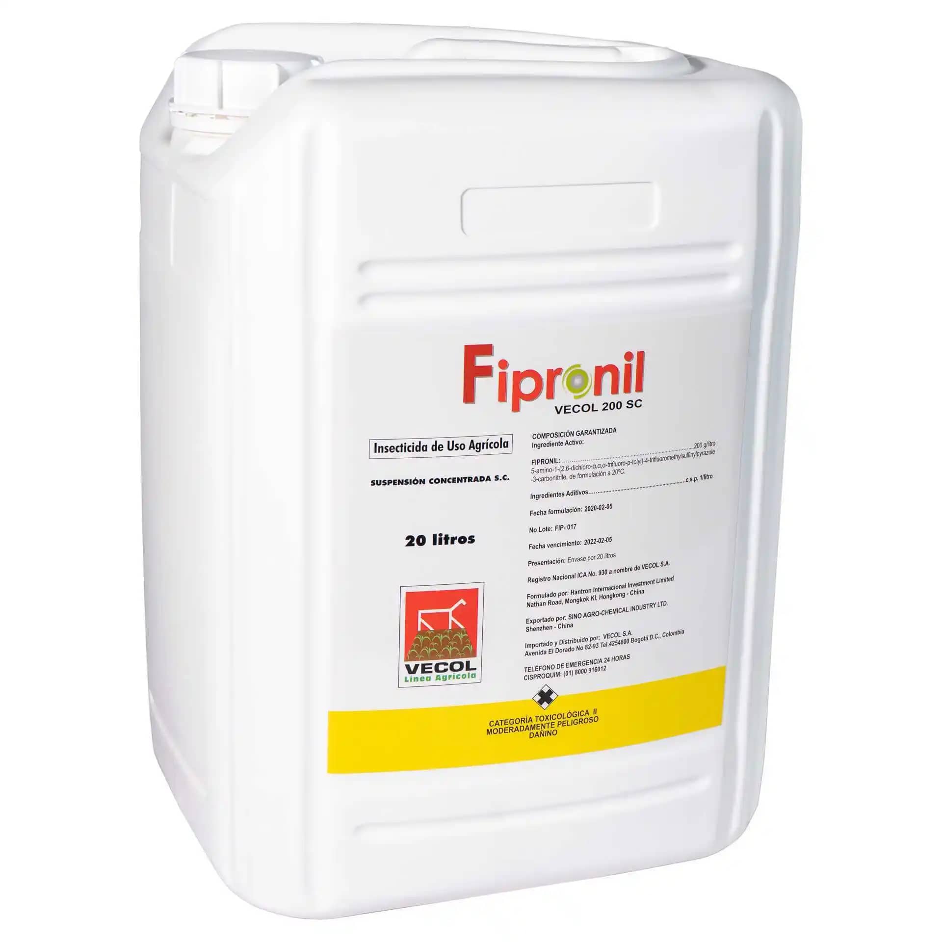 Fipronil Vecol 200 SC x 20 Litros