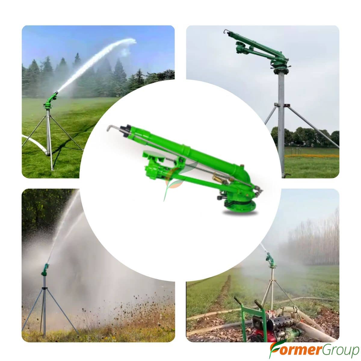 Aspersor cañón 2" agrícola 360° largo alcance | Riego