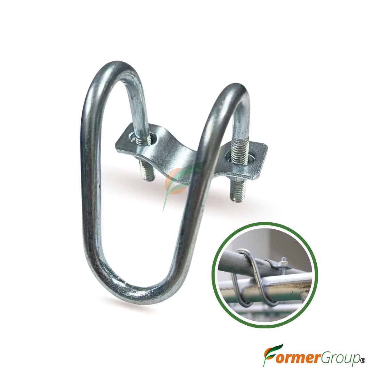 Abrazadera U Ovalada Jaula ParideraX5 | Acero Galv.