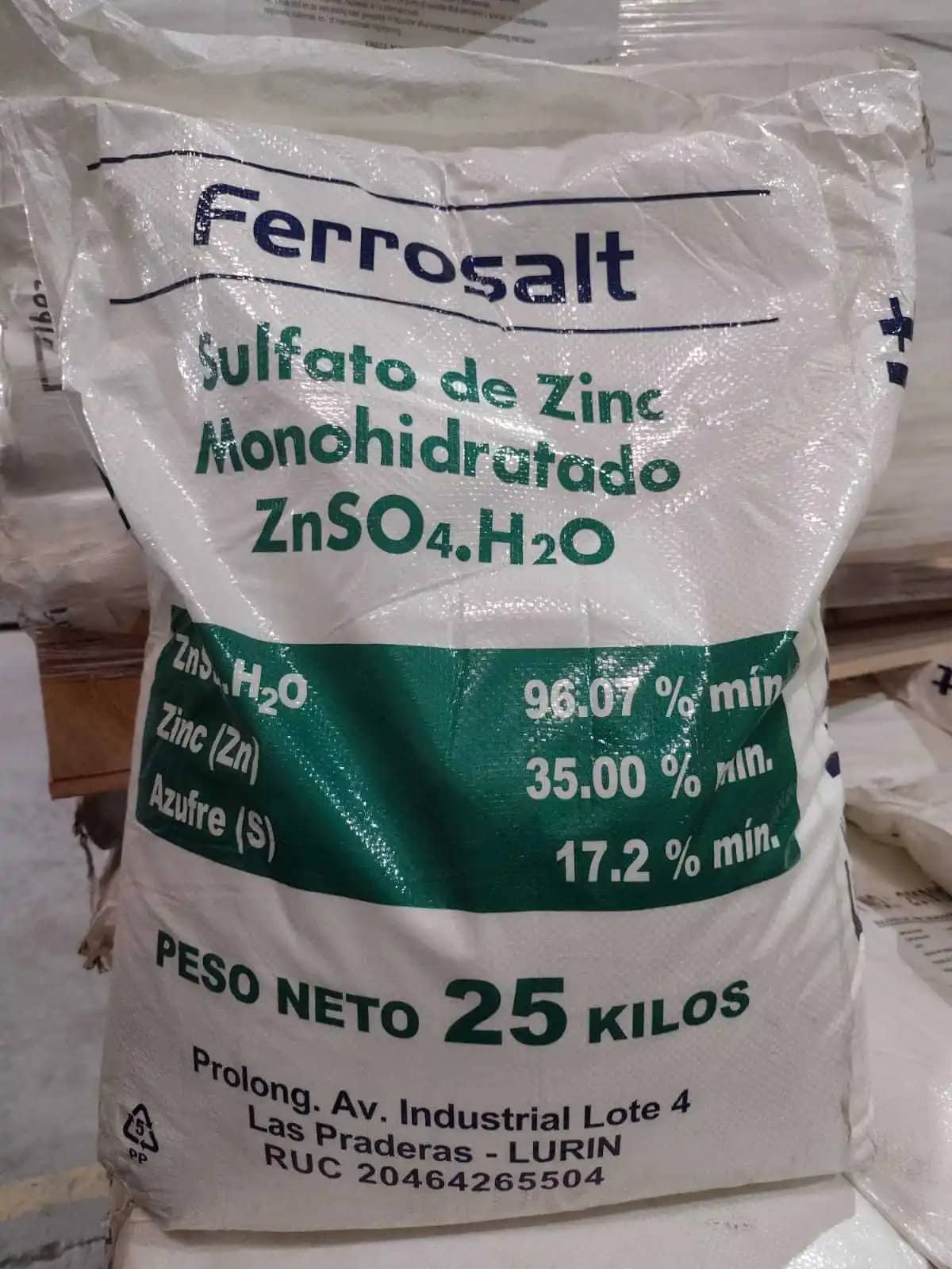 Sulfato de Zinc Purificado 35%