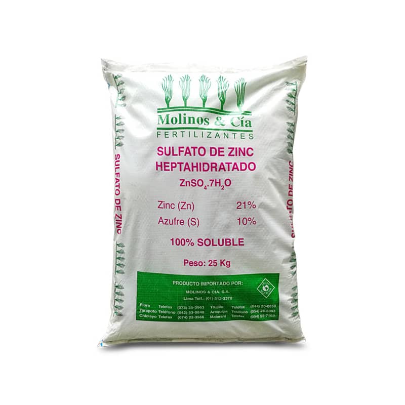 Fertilizante Sulfato de Zinc 22% x 25 kg