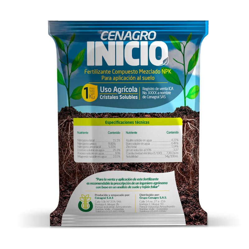 Cenagro Inicio 25 Kg - para raíces fuertes y arranque del cultivo