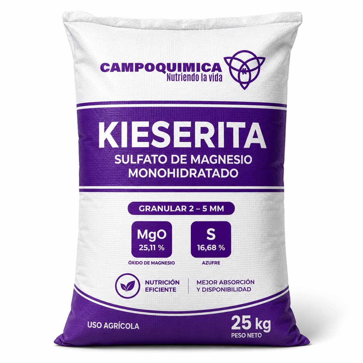 Kieserita x 25 kg - Sulfato de magnesio monohidratado granular