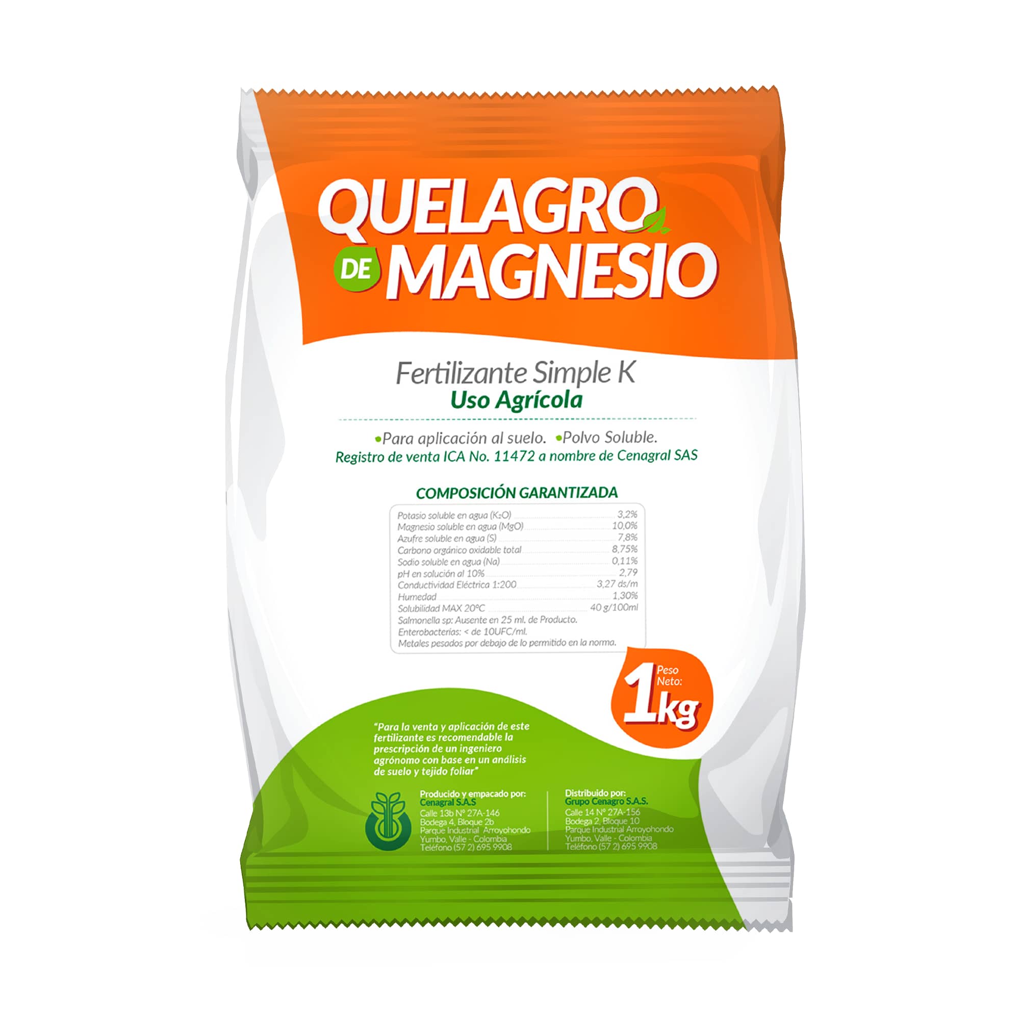 Quelagro Magnesio 1 Kg – Corrector Quelatado de Magnesio