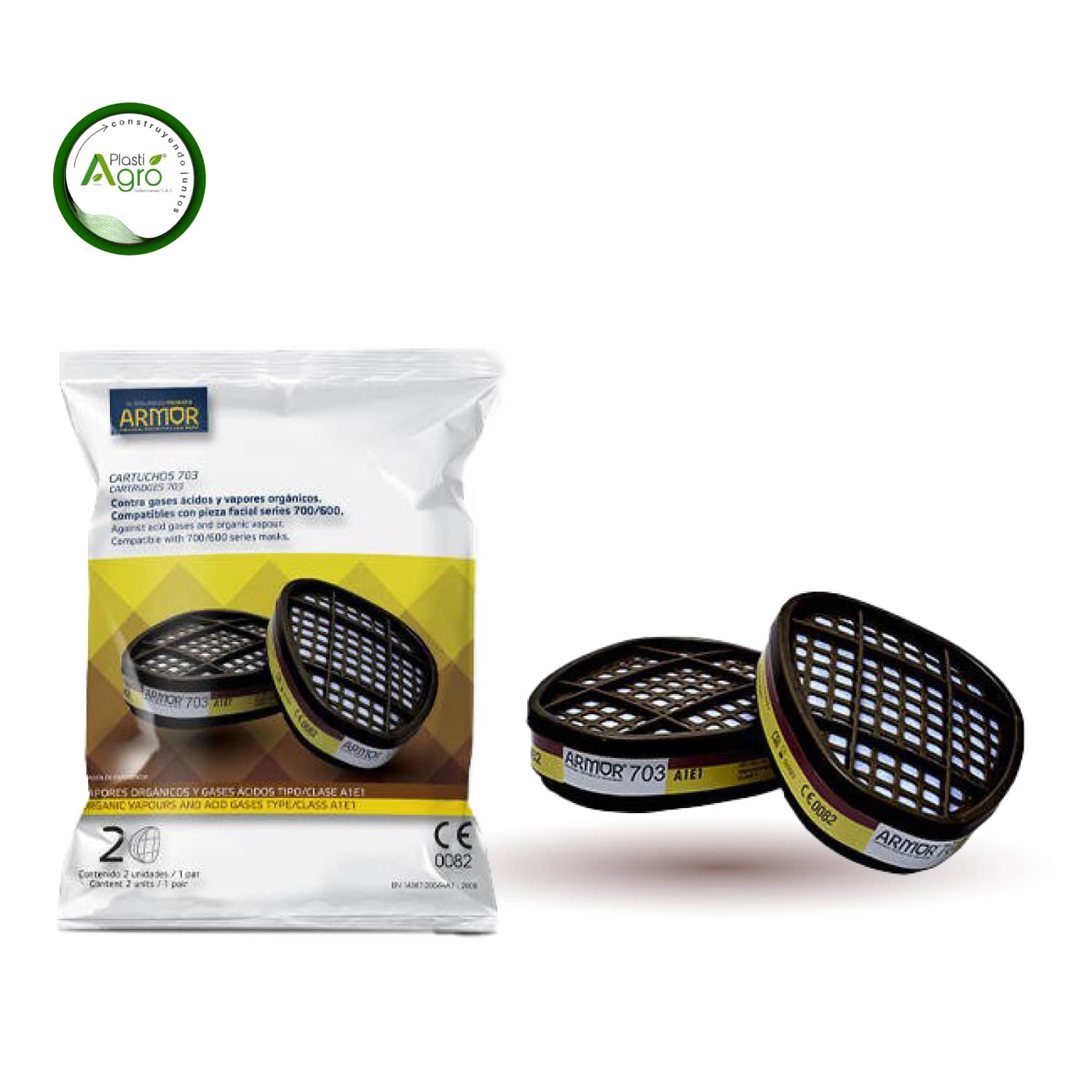 Filtro Químico AR 703 – Vapores Orgánicos y Gases Ácidos