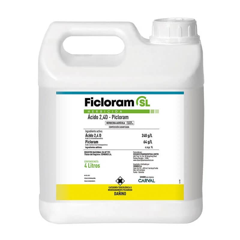 Ficloram SL 4L: Herbicida Sistémico con Picloram y 2,4-D Amina para Control