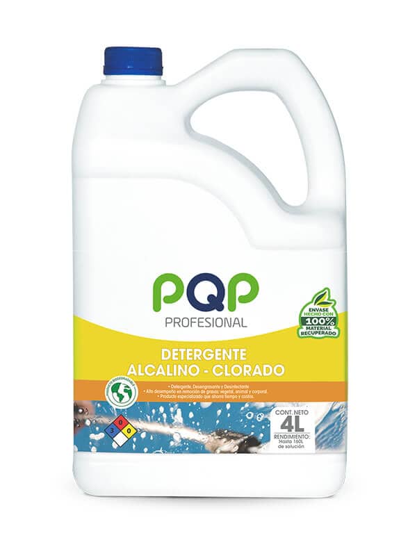 Detergente Liq Alcalino Clorado PQP Pro 4 L