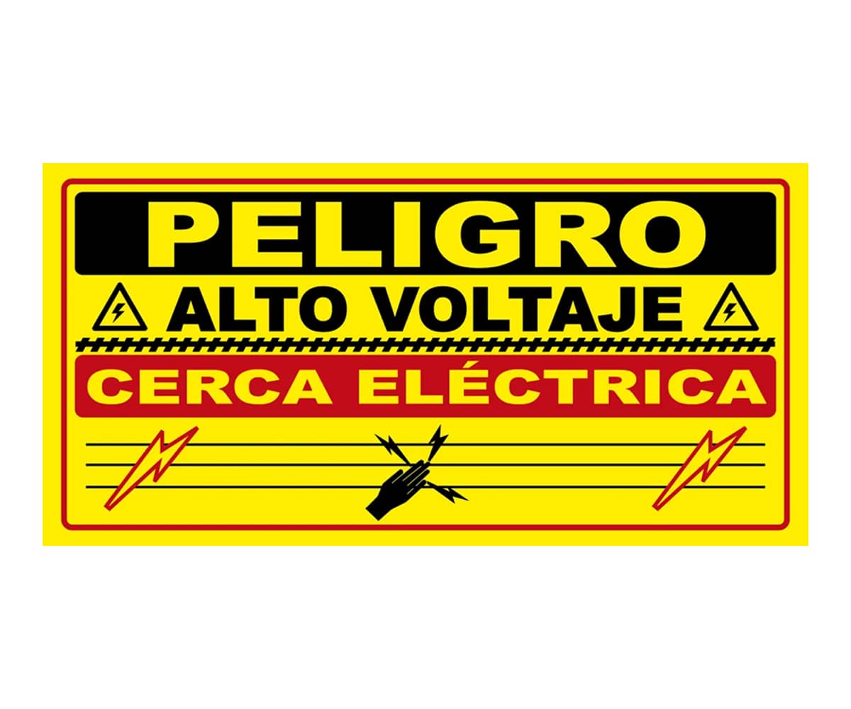 Aviso Peligro Cerca Eléctrica | Señal Preventiva