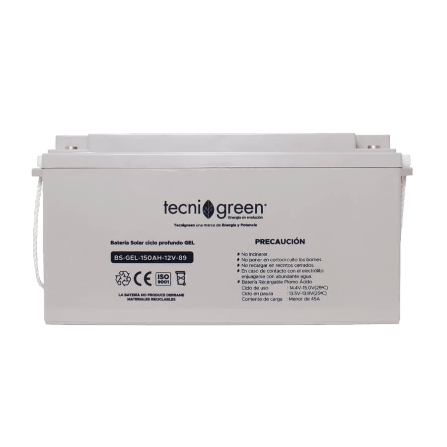 Batería Solar 12v 150ah Gel Recargable - Tecnigreen