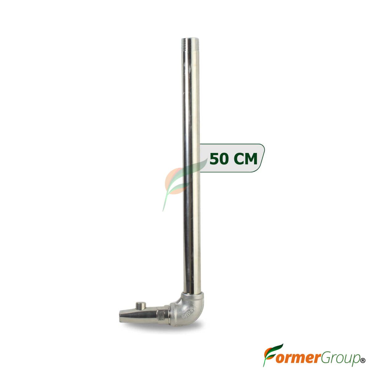 Kit Bebedero Lechones Botón 1/2 Codo 50cm Acero Inox