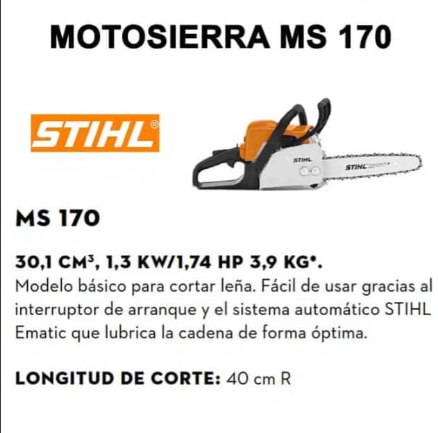 Motosierra MS170 - STIHL