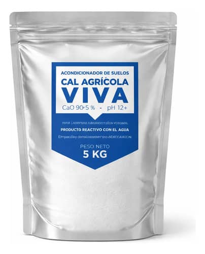 Cal Agrícola Viva Óxido de Calcio 5 Kilos | Fertilizante y Desinfectante | Croper