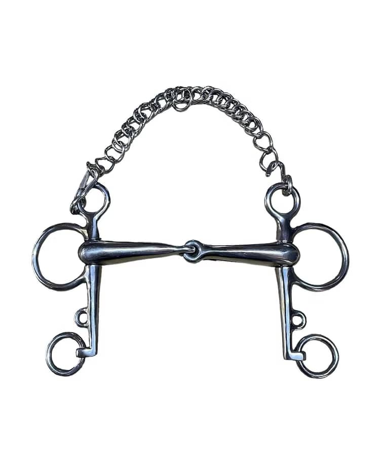 Bocado Pelham para caballo | Control técnico con doble rienda y palanca