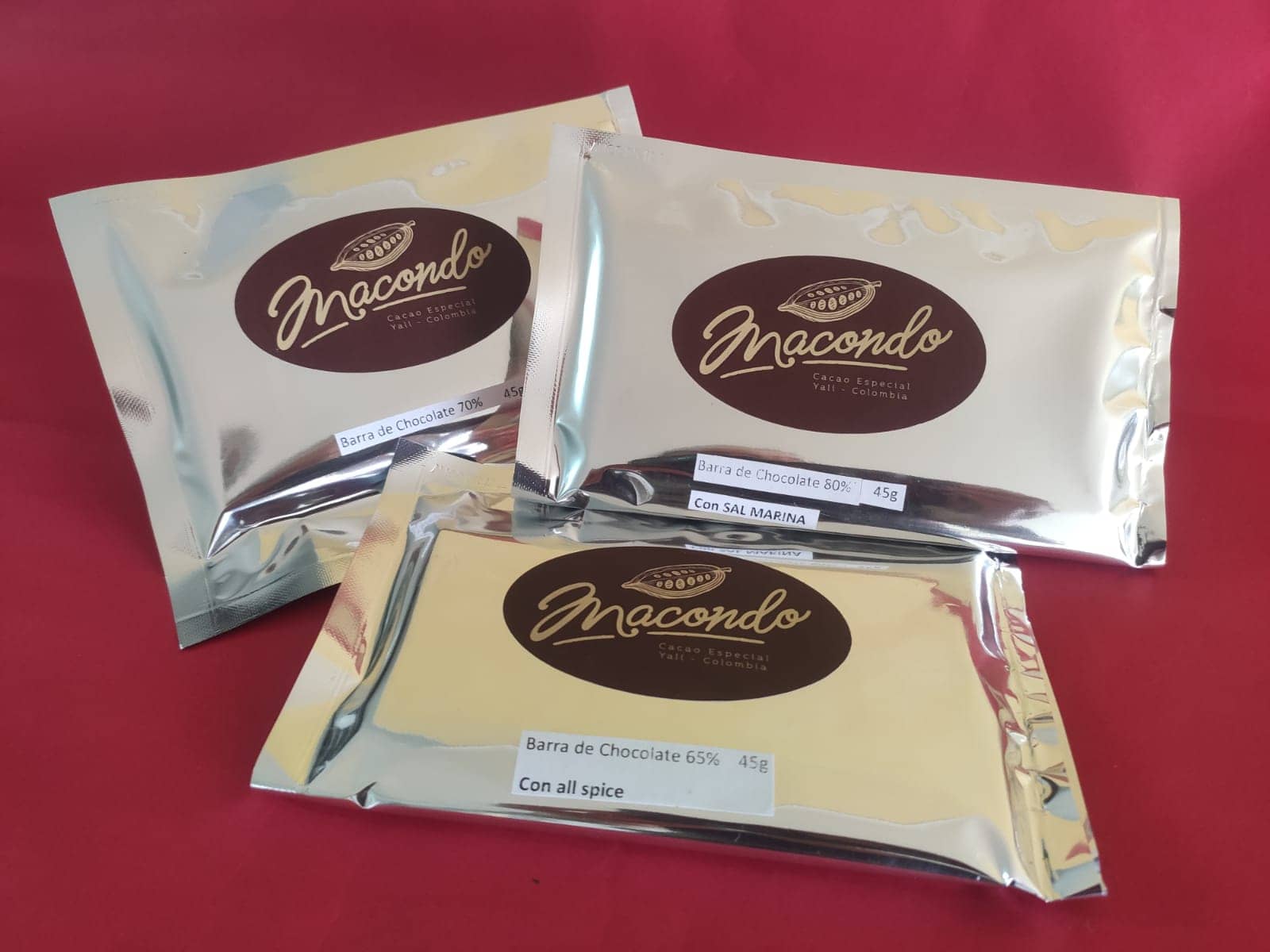 Barra de chocolate al 65% cacao