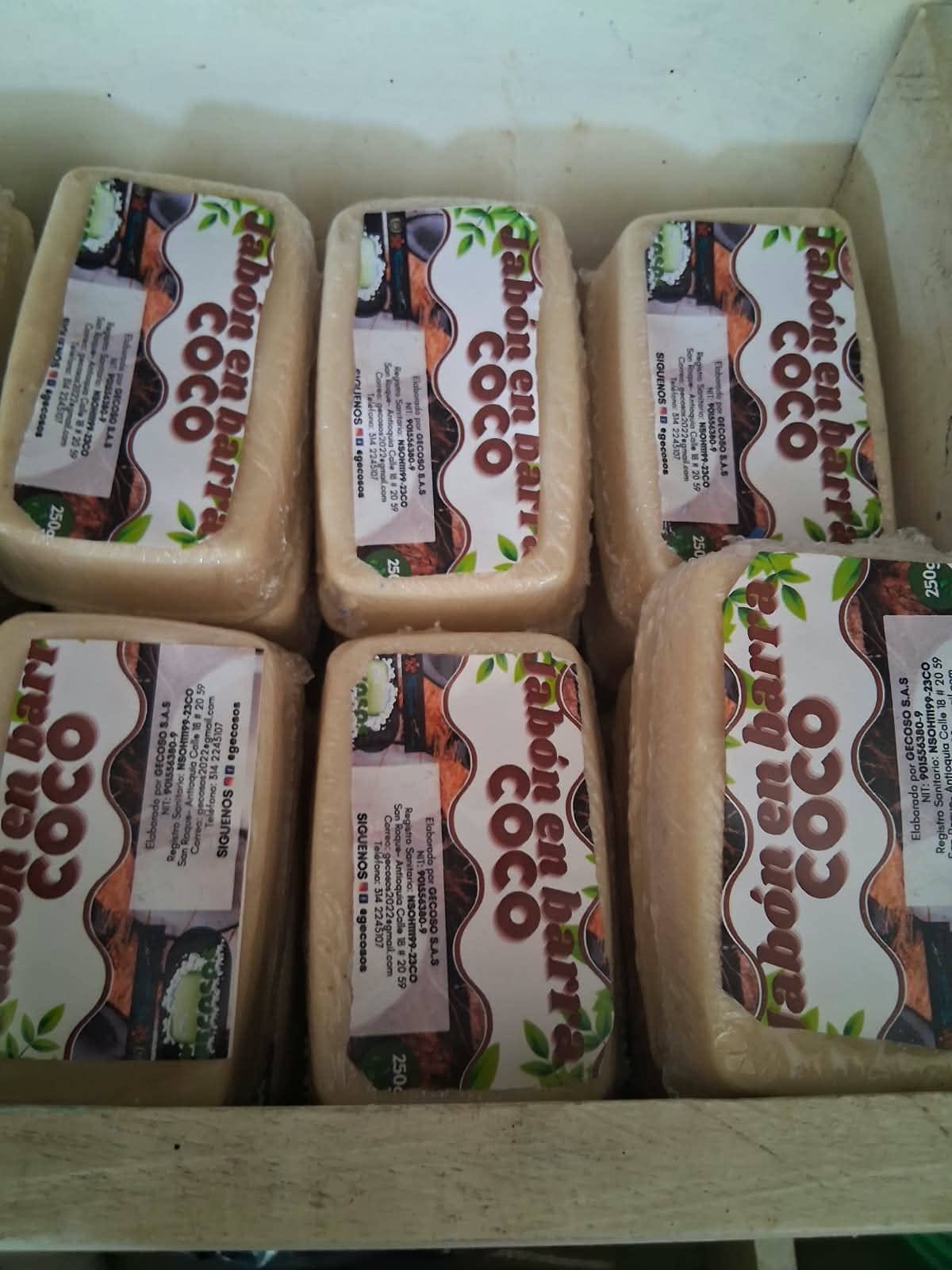 Jabón de Coco en Barra