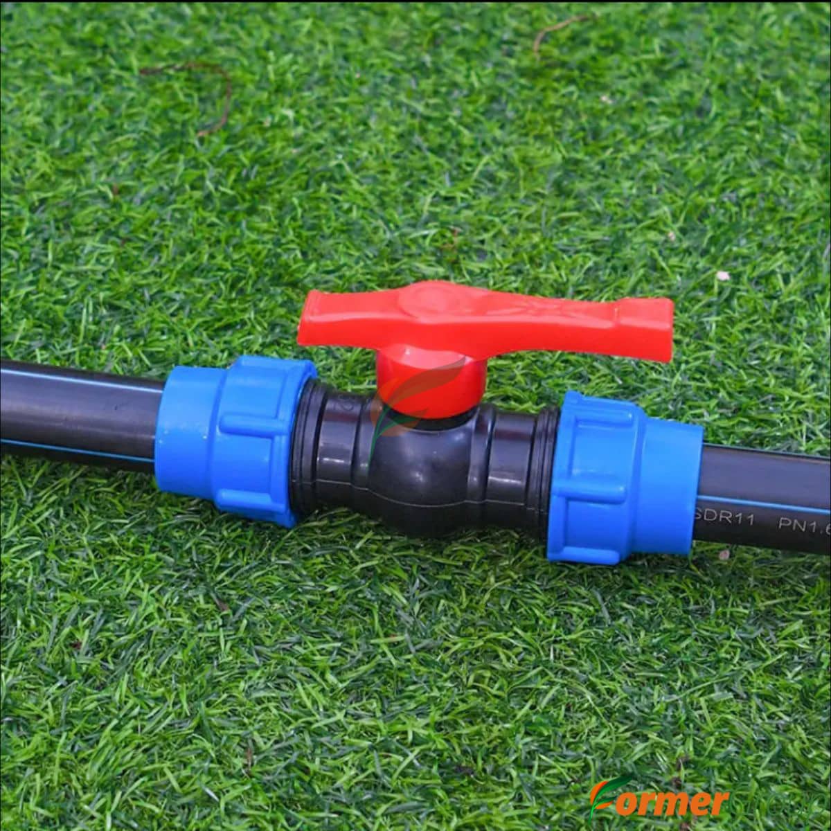 Válvula 32mm Compresión PE Manual para Riego