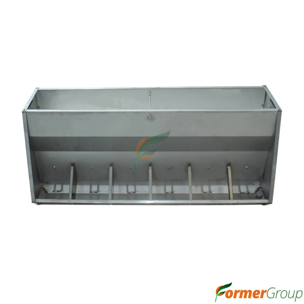 Comedero Cerdos Lechón Automático En Acero Una Cara 6 Espacios