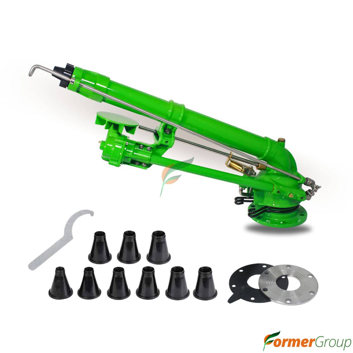 Aspersor cañón 2" agrícola 360° largo alcance | Riego