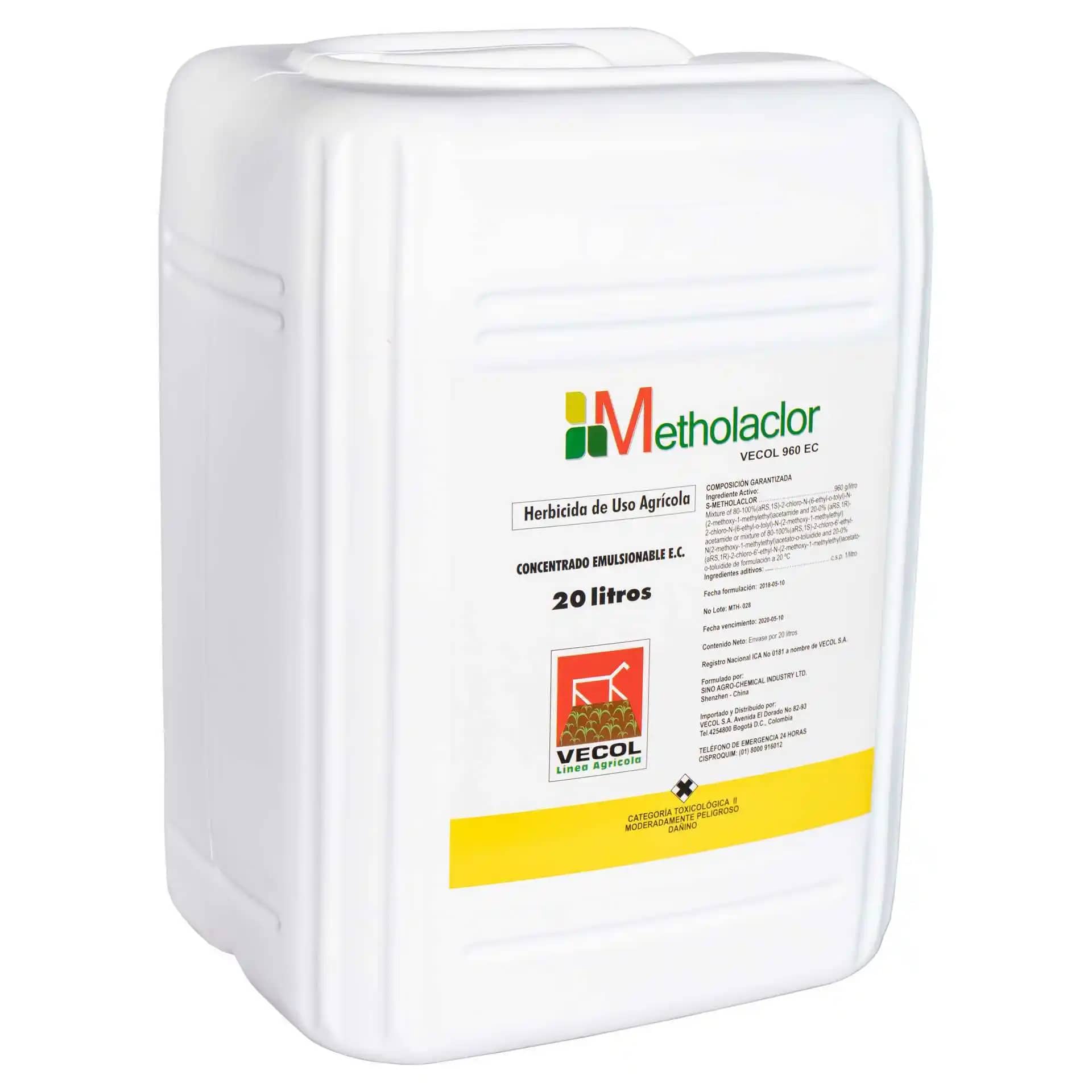 Herbicida Metholaclor Vecol 960 EC X 20 Litros