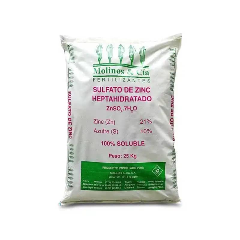 Sulfato de Zinc 22% - Fertilizante foliar y edáfico