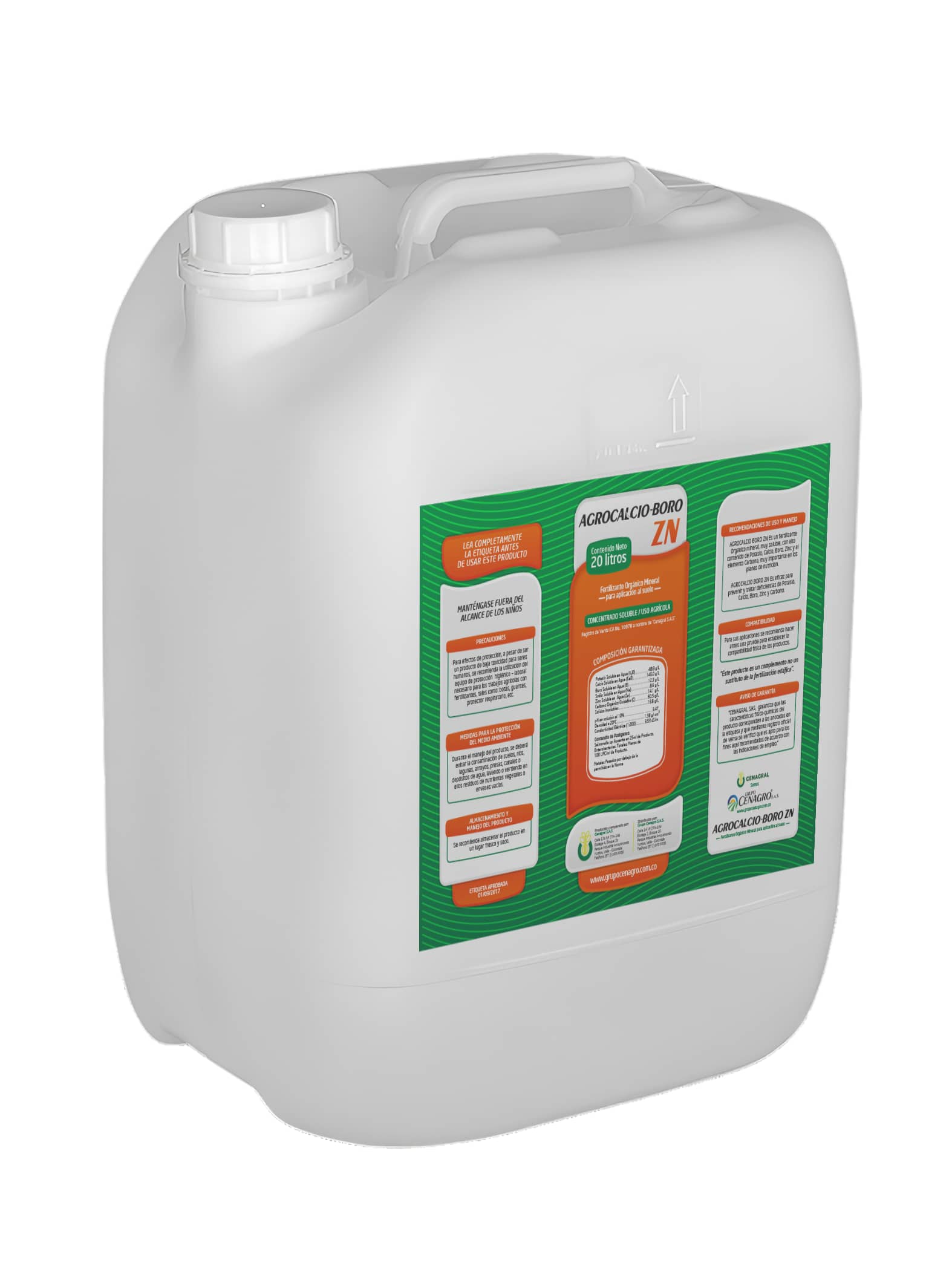 Agrocalcio-Boro Zn 20 Lt – Calcio, Boro y Zinc para Frutos