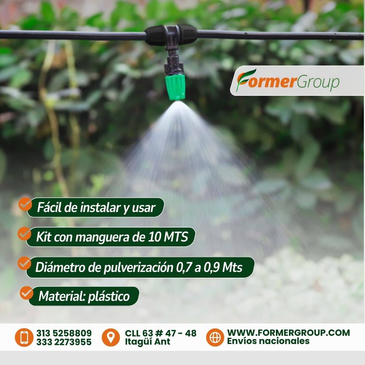 Kit de Riego por Nebulización 10 mts