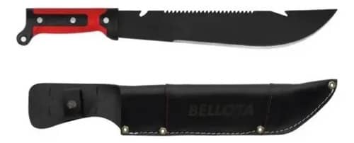 Machete Rambo Bellota Negro con Funda Acero Templado | Croper