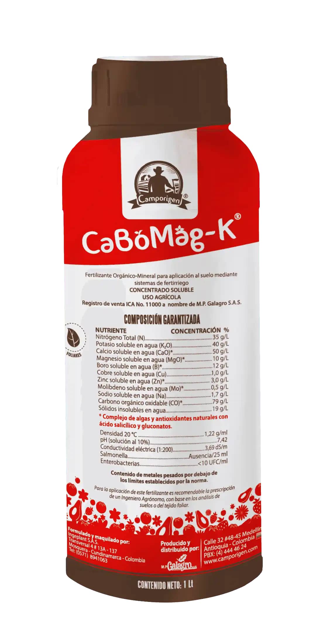 Fertilizante Orgánicos CaBoMag-K x 1 Lt