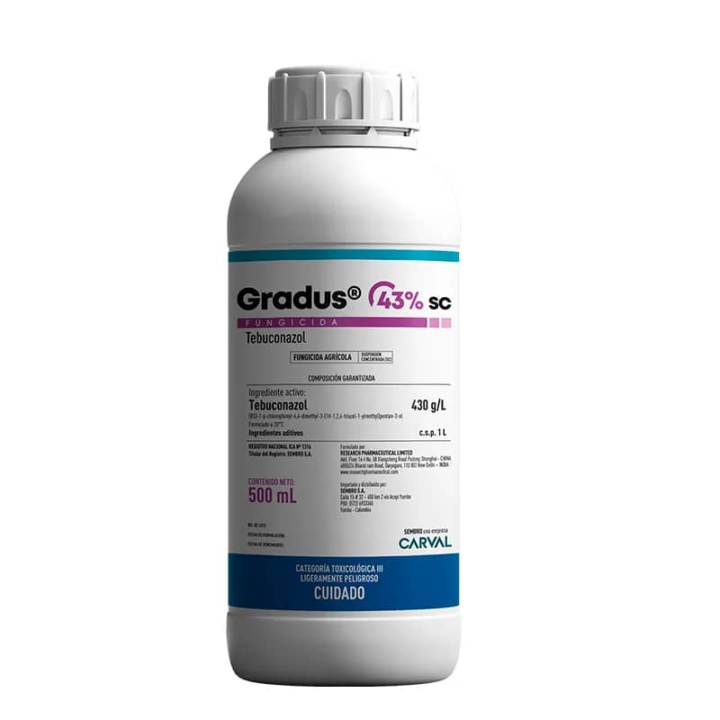 Fungicida Gradus 43 SC con Tebuconazol – Suspensión Concentrada 500 ml