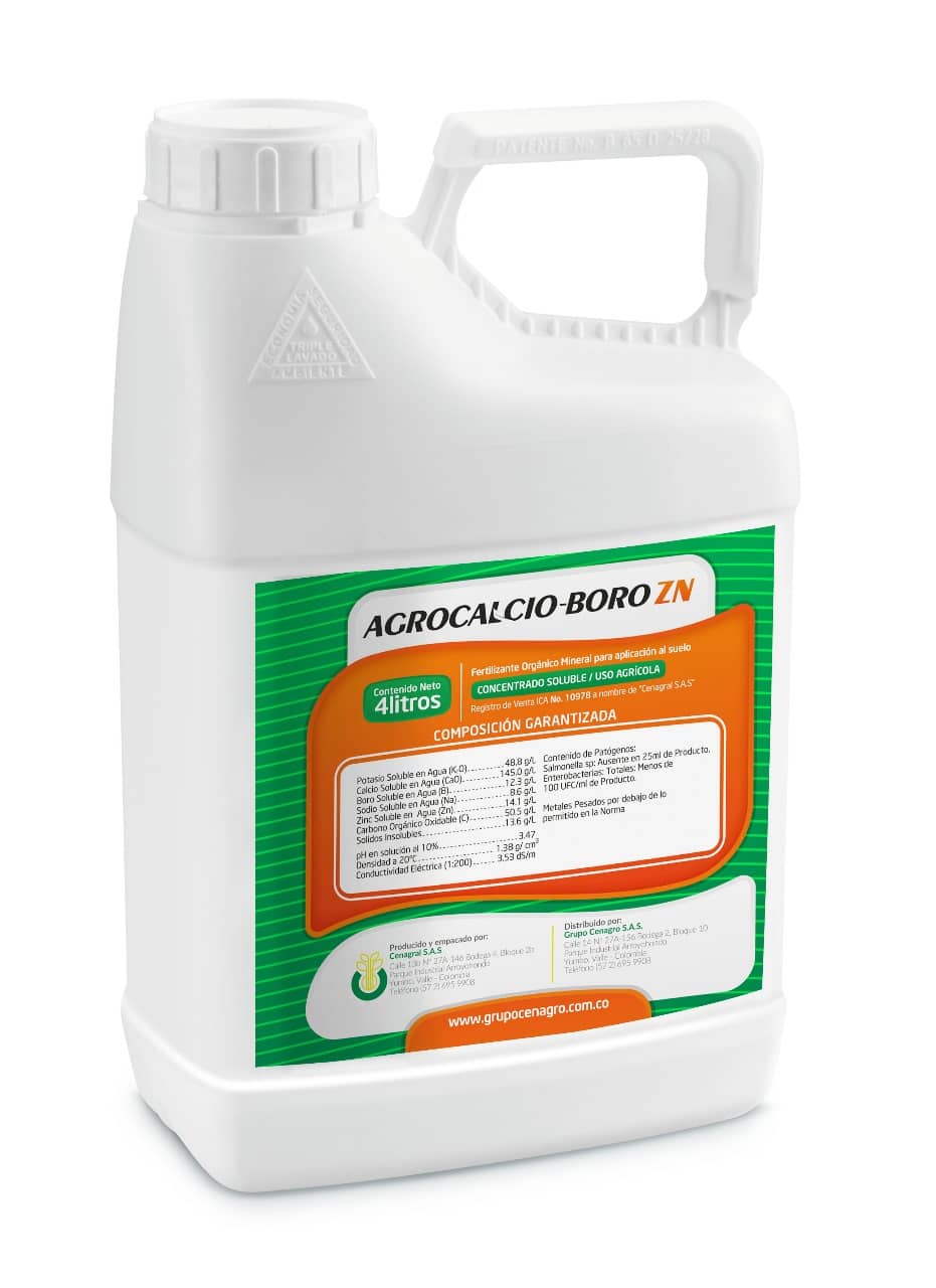 Agrocalcio-Boro Zn 4 Lt – Calcio, Boro y Zinc para Floración