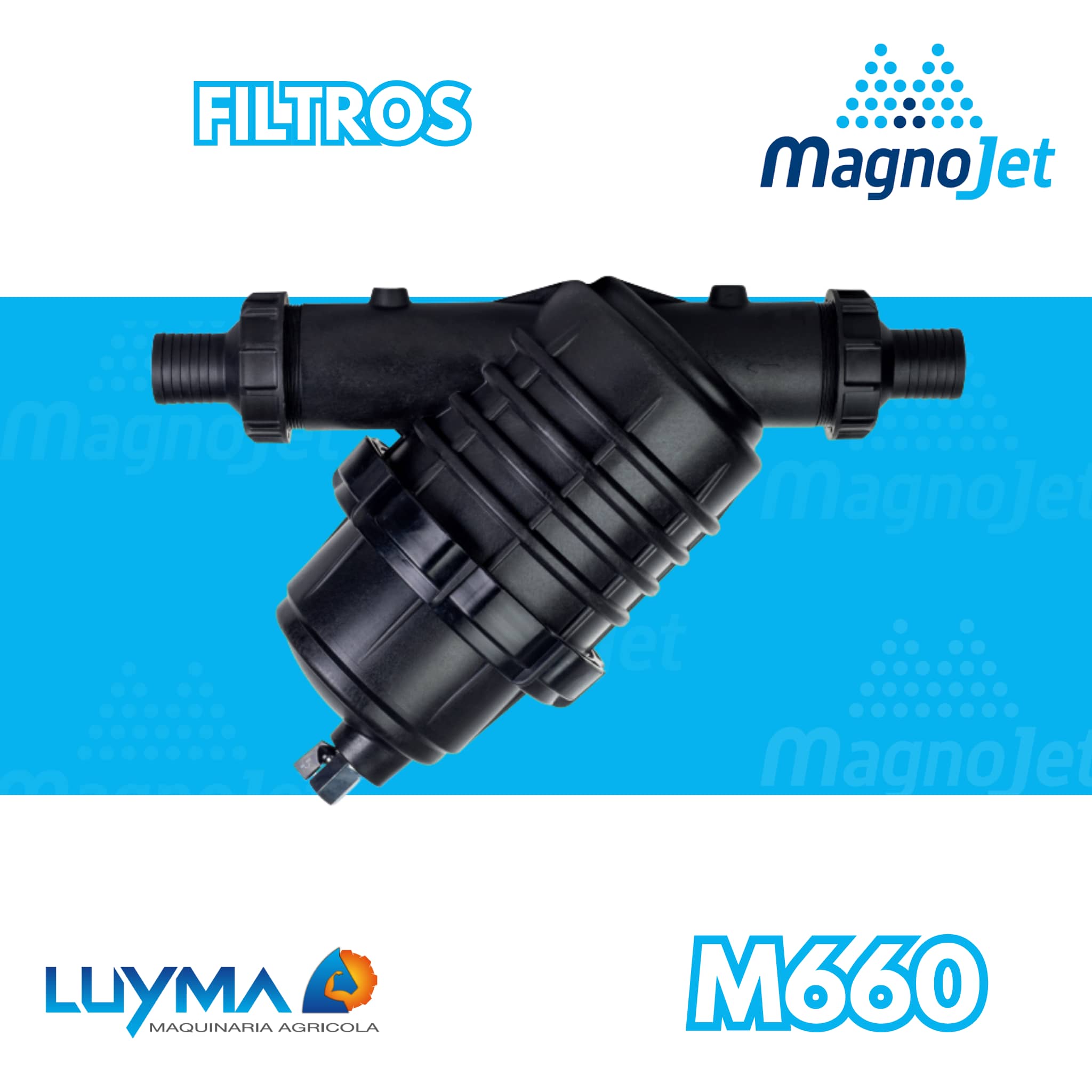 Filtro Succión Magnojet 400 L/min Alto Flujo Agrícola